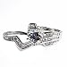 Sterling Silver w/ CZ Ring - Size: 6-9 - Clear CZ