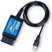 Produkt-Bild: USB Diagnose Interface OBD2 OBD II 2 Kabel 1.7m Treiber