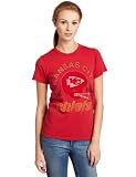 NFL Women's Kansas City Chiefs Heather Vintage Short Sleeve Crew (Rustic, Medium)