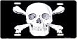 LP-412 Skull and Cross Bones License Plate- A0005