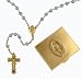 Gray Simulated Freshwater Pearl Rosary & Box Set