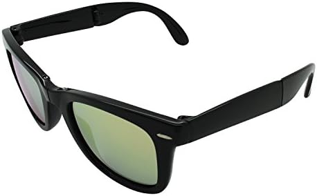 Zerkso 4105 "Colours" Mens Foldable Wayfarer Polarized Black Frames Pink Lens