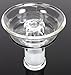 HookahHarmony All Glass Large Hookah Super Vortex Bowl Clear Pyrex 18/19 mm Compatible With The Heavy Hitter Kaya Shisha Zahrah Art Pharoh's Anahi Vapor Lavoo Roi Temple