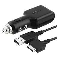 USB Power Car Charger with USB Cable for Sony PlayStation PS Vita