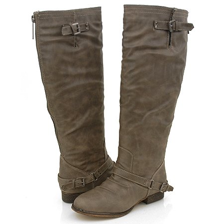 NEW Designer Fashion Ladies BEIGE Round Toe BOOTS size 7.5