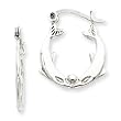 Sterling Silver Kissing Dolphins Hoop Earrings