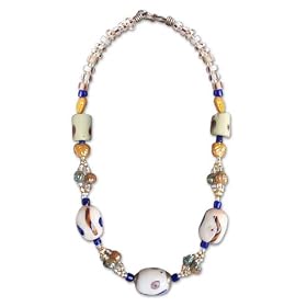 Bead necklace, 'Remember Someday' 19.3" L x 0.8" W