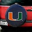 Miami Hurricanes NCAA Spare Tire Cover (Black)