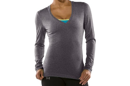 Women's UA HeatGear® Touch Longsleeve V-Neck Tops by Under Armour
