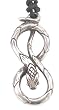 Figure 8 Snake Serpent Pewter Pendant Necklace