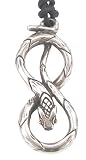 Figure 8 Snake Serpent Pewter Pendant Necklace
