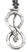 Figure 8 Snake Serpent Pewter Pendant Necklace