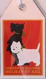 Durable Luggage Tag London to Glasgow Scottie Dogs