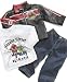 Apparel : Nannette Little Boy Elmo 3 Pc Faux Leather Jacket Set