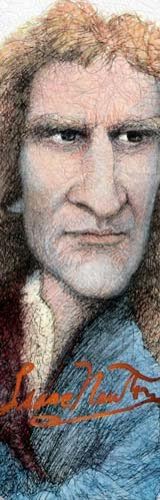 Sir Issac Newton Bookmark