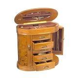 Jewelry Box in Burlwood Oak - Trinity - Jewelry Boxes by Mele - 0079111