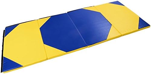 NEW Sports Equipment Soozier Blue/Yellow Rhombus 4'x10'x2" Gymnastics Mat Pad
