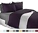 Duvet Cover for a Duvet Insert Comforter, Queen Size, Purple Eggplant Solid Color, 100% Double Brushed Microfiber Fabric 1800 Series Luxury Bedding Collection, Hypoallergenic, Most Cozy Comfortable Bedroom Set on Amazon, Basic 3-Piece Set Includes Silky Soft Duvet Cover with Pillow Shams, Supreme Quality Bed Linen Sale by Nestl Bedding