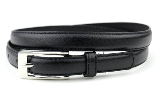 New Classy Womens Skinny Leather Belt with Shiny Buckle Many Colors S-XL