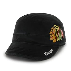 NHL Chicago Blackhawks Women's Avery Adjustable Hat, Black