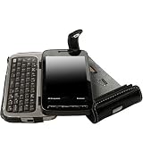 Krusell T-Mobile HTC Touch Pro 2 Leather Case Pouch Orbit Flex with Ratchet Swivel Clip (Black / Beige)