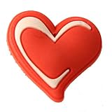 Urban Boundaries Novelty Shoe Decorations/Charms for Clogs, Crocs, Bracelets, & More (Sold Individually or in Packs) - Classic Heart ($.99)