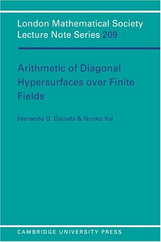 Cover image : Arithmetic of Diagonal Hypersurfaces over Finite Fields (London Mathematical Society Lecture Note Series)