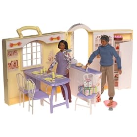 Happy Family Grandparents Gift Set : Grandma's Kitchen (African American Dolls) by Mattel