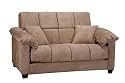 Handy Living Madrid Convert-A-Couch Twin Sleeper - Microfiber Mocha MDR1-L1-AAA85