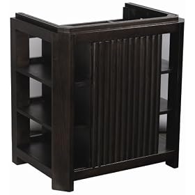 Danze DF022130WG Cirtangular Brulee 30-Inch Freestanding Vanity, Wenge Stain
