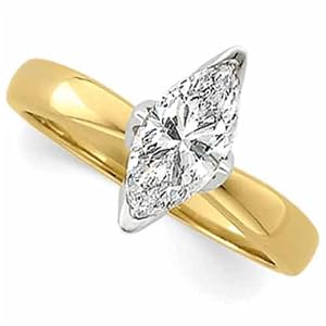 Two Tone Diamond Solitaire Ring (Center stone is included)