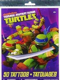 Teenage Mutant Ninja Turtles Temporary Tattoos, Package of 50