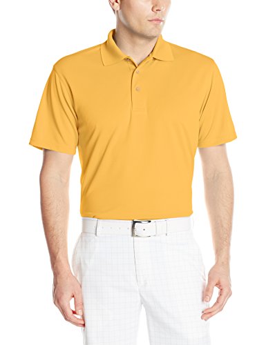 PGA TOUR Golf Air Flux Short-Sleeve Solid Polo Shirt, Golden Cream, X-Large