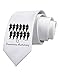 TooLoud Twelve Drummers Drumming Text Printed White Neck Tie
