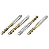 uxcell　機械プラグタップ　ストレート溝　高速スチール　M4 x 0.7mm　4個入り