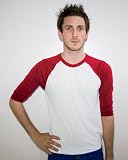 American Apparel 3/4-Sleeve Raglan T-Shirt. BB453
