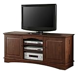 Media Storage TV Console in Brown Finish