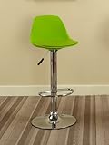 Green & Chrome Finish Air Lift Adjustable Modern Bar Stool