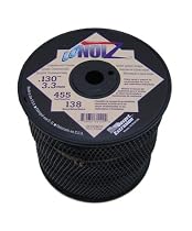 LoNoiz .130-Inch 3-Pound Spool Commercial Grade Spiral Twist Quiet Grass Trimmer Line, Black #LN130MSP-2