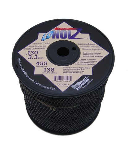 LoNoiz .130-Inch 3-Pound Spool Commercial Grade Spiral Twist Quiet Grass Trimmer Line, Black LN130MSP-2 LoNoiz .130-Inch 3-Pound Spool Commercial Grade Spiral Twist Quiet Grass Trimmer Line, Black LN130MSP-2