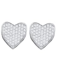 0.33CTW DIAMOND HEART EARRINGS