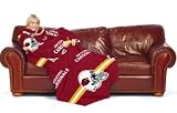 Arizona Cardinals Comfy Throw Blanket With Sleeves Fleece Loose Fitting Sleeves Machine Washable
