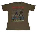 Junk Food Men's Wanted -- The Most Dangerous Villains -- For The Defeat Of Batman & Superman Military Green T-Shirt, M