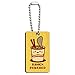Ramen Powered Noodle Soup Chopsticks Wood Wooden Rectangle Keychain Key Ring