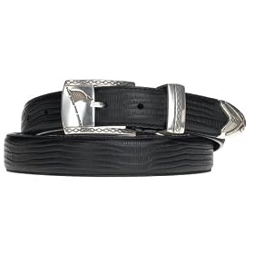 MagicBelt Classic Black Lizard with Golf Flag Buckle