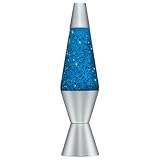 Lava Lite 14-1/2-Inch Classic Glitter Lamp, Blue with Silver Glitter