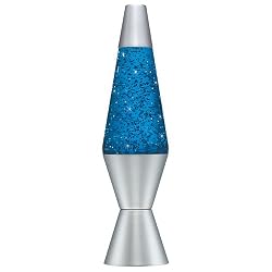 LavaLite14-1/2-InchClassicGlitterLamp,BluewithSilverGlitter