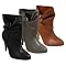 Women's Glaze by Adi High Heel Suede Knot Accent Boots
