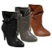 Women's Glaze by Adi High Heel Suede Knot Accent Boots