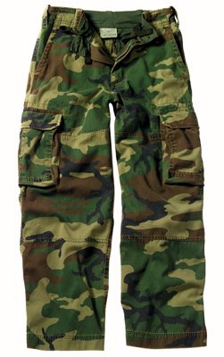 Woodland Camouflage Kids Vintage Paratrooper Fatigues
